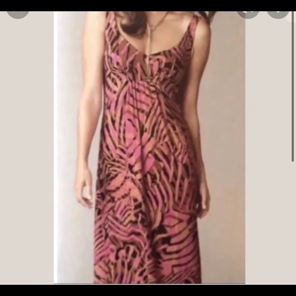 CAbi Dresses & Skirts - Cabi #109 vintage Tiger Jingle maxi dress in fuschia animal print sz M
